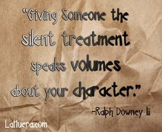 The Silent Treatment - a narcissists tool to remain in control. http ...