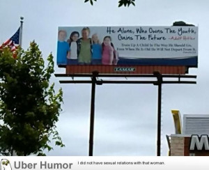 Alabaman minister uses a Hitler quote on a billboard!