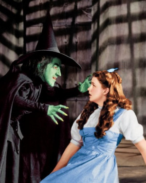 Margaret Hamilton and Judy Garland in “The Wizard of Oz” (1939)