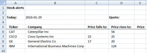 Create stock quotes separated by comma (vba)