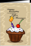 ... Cupcake - Birthday card for Office Manager card - Product #751259