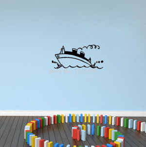 Nautical-Boat-Kids-Boys-Room-decoration-vinyl-wall-quote-home-decor ...