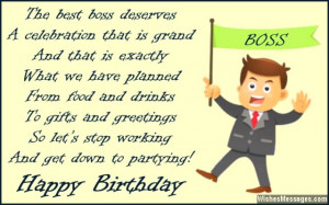 Birthday card poem to boss from employees
