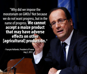 Why did we impose the moratorium on GMOs? Not because we do not want ...