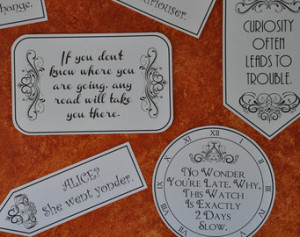 Alice in Wonderland Mad Hatter Tea Party Quotes and Sayings pdf ...