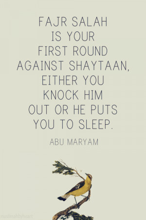 ... , either you knock him out or he puts you to sleep . - Abu Maryam