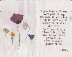Love is about appreciation