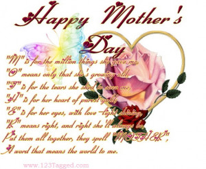 Mothers Day Quotes Comment Codes for Friendster & Tagged