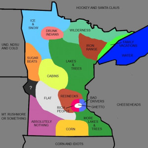 Vh Funny Minnesota State Map What Minnesota is really like