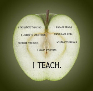 Teacher, quotes, sayings, i teach, inspirational, apple