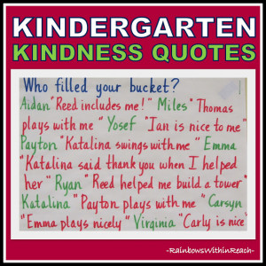 of: Kindergarten Kindness Quotes (RoundUP of Bucket Filling + Kindness ...