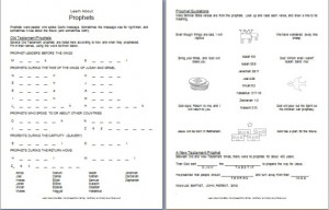 This worksheet classifies several Old Testament prophets by time ...