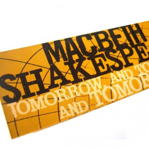 Macbeth Tomorrow Leather Bookmark - Shakespeare Quote