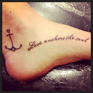 Girly Anchor Tattoos With Quotes cute anchor tattoos with