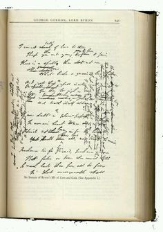 Lord Byron's handwriting More