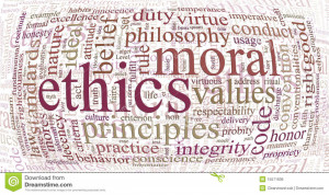 Royalty Free Stock Image: Ethics and principles word cloud