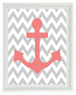 Anchor Beach Nautical Chevron