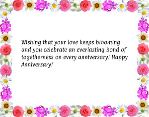 Wishing that your love keeps blooming and you celebrate an everlasting ...