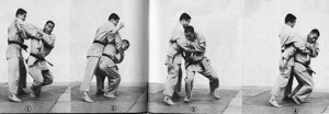 Kimura demonstrating a variation of seoinage used on Ishikawa