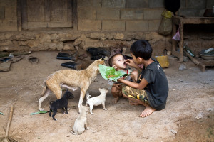 Laos Village Life III by emrerende