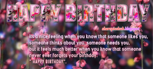 Happy Birthday Quotes For Facebook Wall Wishes