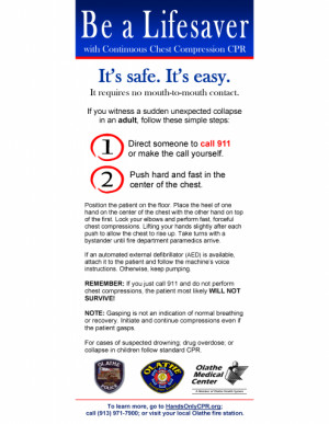 Hands Only CPR Training Flyer pdf