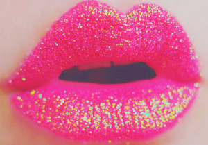 hot pink glitter lips #pink #glitter #glittery lips #lips