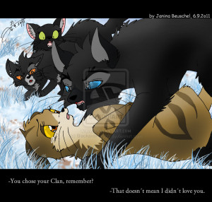 Crowfeather and Leafpool by JB-Pawstep