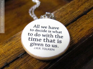 Lord of the Rings Necklace with Inspirational Quote 