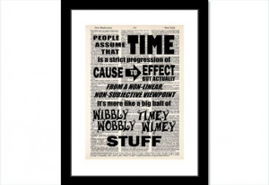Doctor Who Print Quote Wibbly Wobbly Stuff Quote art dictionary page ...