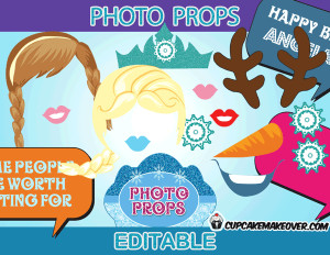 Frozen Photo Booth Props Printable