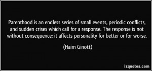 Haim Ginott Quote