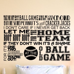 Take me out to the ball game Sports Wall Quote Decal