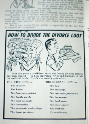 Vintage Divorce Funny paper