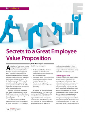 Secrets to a great employee value proposition