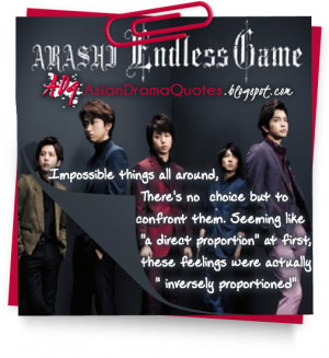 Song Lyric Quotes - Arashi - Endless Game