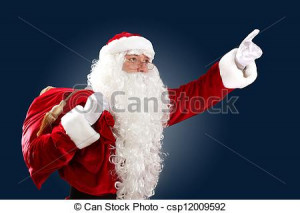 Stock Illustration - santa claus with his gift bag - stock ...