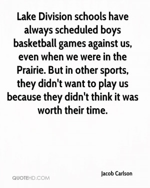 Lake Division schools have always scheduled boys basketball games ...