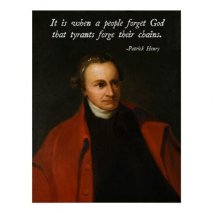 Patrick Henry God Quote Poster