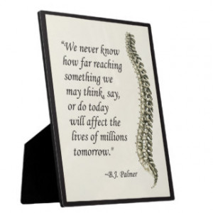 Chiropractic B.J. Palmer Quote Easel Photo Plaque