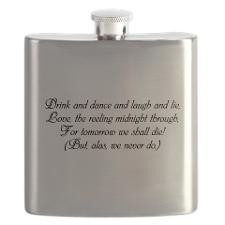 Dorothy Parker Death and Taxes Flask for