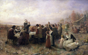 The First Thanksgiving at Plymouth.