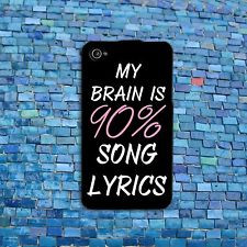 Cool Brain 90% Song Lyrics Cute Funny Quote Phone Case Cover iPhone 4 ...