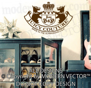 Details about JUICY COUTURE Vinyl Wall Decal Lettering Sticker Quote ...