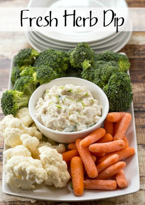 ... fresh vegetables. #glutenfree Fresh Herbs Dips, Healthy Dips, Dips