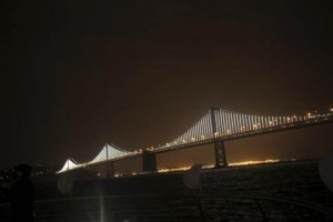 ... is shown on the San Francisco Oakland Bay Bridge in San Francisco