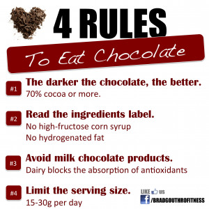 ... are the 4 rules to eat chocolate 1 the darker the chocolate the better