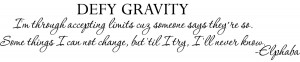 Defying Gravity Wicked Quotes Wicked wall decal elphaba defy
