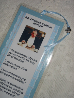 Mr Carson Butler Downton Abbey Laminated Bookmark