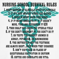 Nursing school survival rules